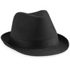 Fedora hat - B630:Black, 80% polyester / 20% cotton, Black, L/XL